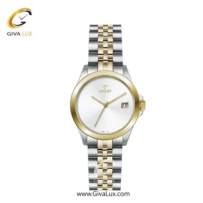 ساعت مچی اورجینال زنانه ویولت VIOLET نقره ای-طلایی | نقره ای-طلایی| نقره ای| کد رفرنس 0589/2 سایز کوچک